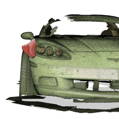 Corvette C6 3D-Scan frontansicht